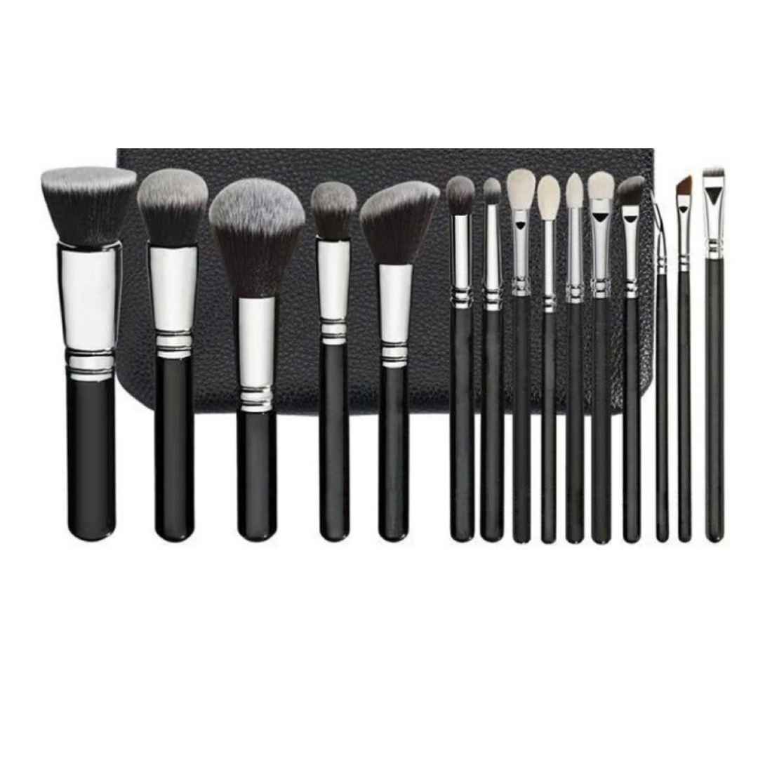 Brea Reese 15-Piece Variety Paintbrush Set, Black